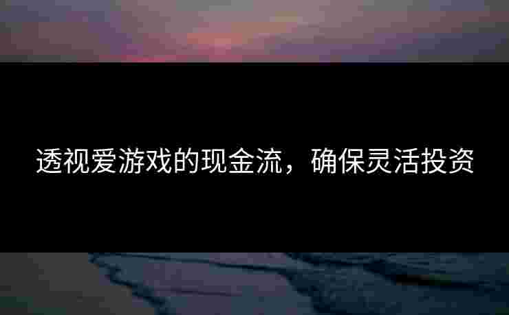 透视爱游戏的现金流，确保灵活投资